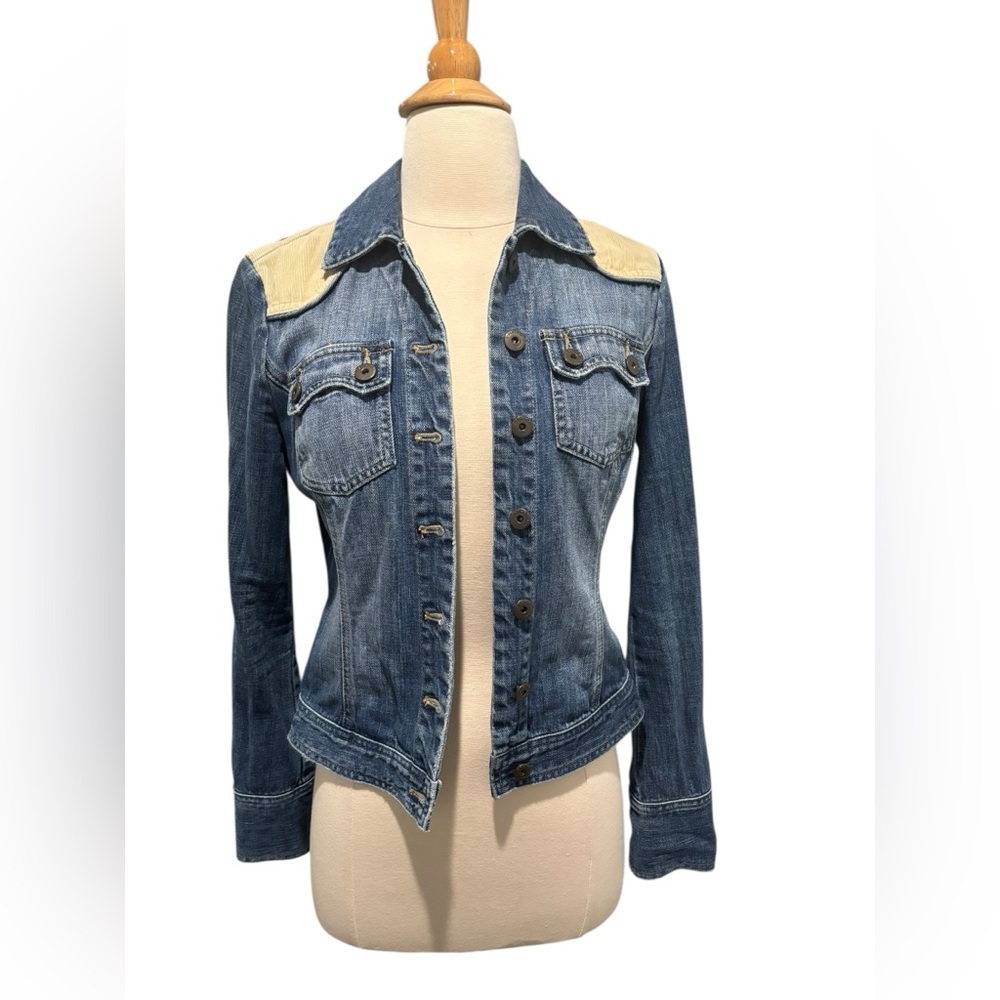 Calvin Klein Choice Youth Girl’s Blue and Tan Jean Jacket- size Medium